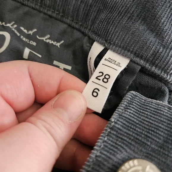 Womens LOFT Corduroy Gray/blue Skinny Pants! - Picture 5 of 9